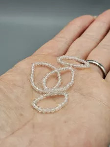 Prsten Křišťál 2-3 mm fazetovaný