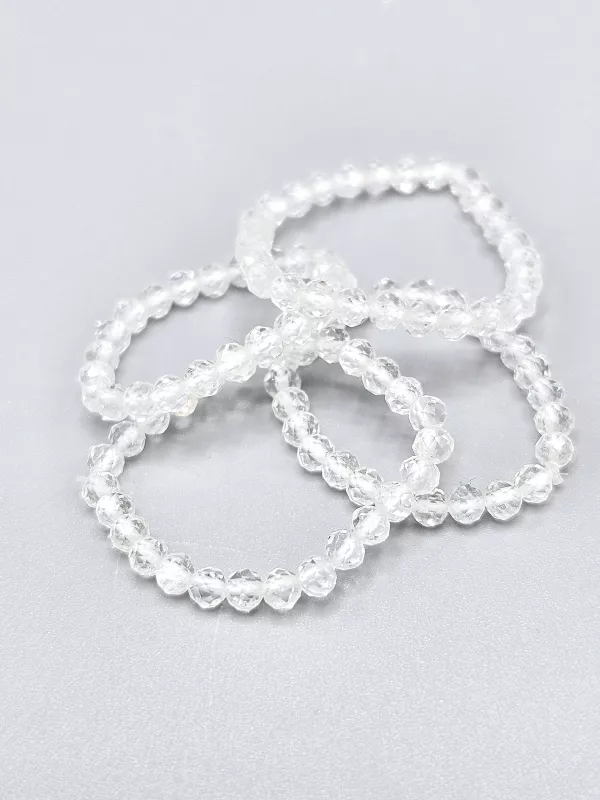 Prsten Křišťál 2-3 mm fazetovaný