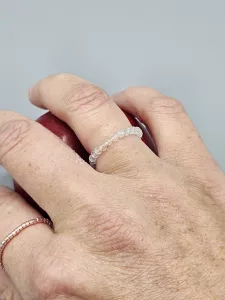 Prsten Křišťál 2-3 mm fazetovaný | cca 5 cm , cca 5,5 cm, cca 6 cm, cca 6,5 cm