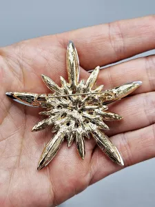 Vánoční vločka duhová - brož