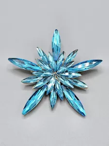 Vánoční vločka modrá - brož