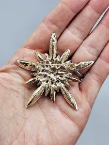 Vánoční vločka modrá - brož