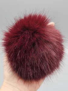 Kožešinová velká bambule 12 cm přívěsek na klíče