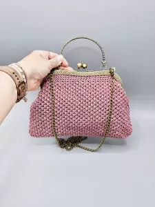 Luxusní kabelka vintage - starorůžová