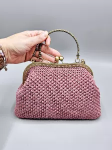 Luxusní kabelka vintage - starorůžová