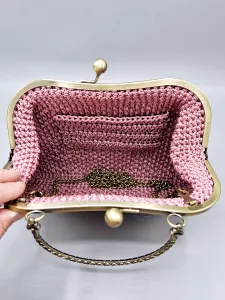 Luxusní kabelka vintage - starorůžová