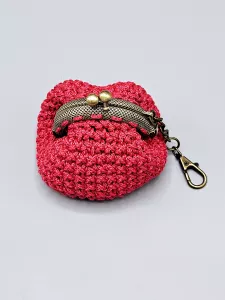 Mini vintage taštička - pěněženka - červená