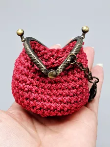 Mini vintage taštička - pěněženka - červená