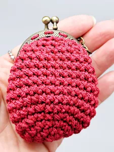 Mini vintage taštička - pěněženka - červená