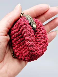 Mini vintage taštička - pěněženka - červená