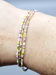 Miyuki Delica náramek - odstín jarní 16 - 18 cm