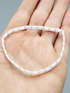 Miyuki Tila náramek - odstín hedvábně modrý s broskvovou 17 cm