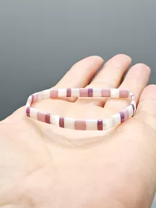 Miyuki Tila náramek - odstín růžovo fialová 16,5 cm