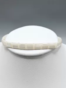 Miyuki Tila náramek - odstín smetanovo broskvová 17 cm