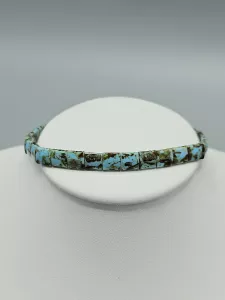 Miyuki Tila náramek - odstín tyrkysovo hnědá 16 - 19 cm