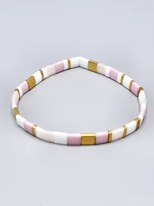 Miyuki Tila náramek - odstín zlato růžový 16,5 cm