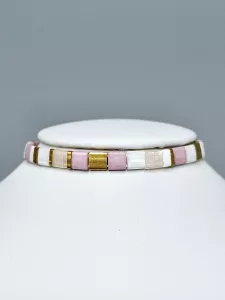 Miyuki Tila náramek - odstín zlato růžový 16,5 cm