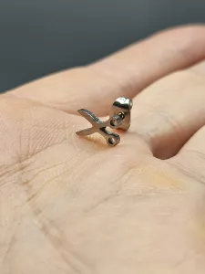 Ocelové náušnice - Nůžky