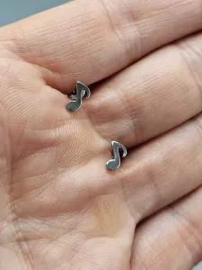 Ocelové náušnice Osminové noty