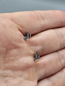 Ocelové náušnice Osminové noty