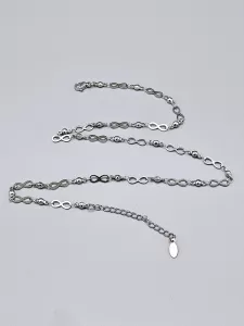 Ocelový náhrdelník - Nekonečno ve stříbrném provedení (45 cm + 5 cm)