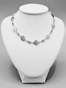 Ocelový náhrdelník - Stromy života ve stříbrném provedení