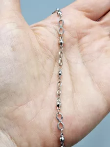 Ocelový náramek - Nekonečno ve stříbrném provedení