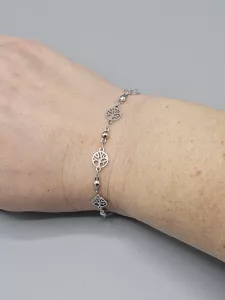 Ocelový náramek - Stromy života ve stříbrném provedení