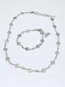 Ocelový náramek - Stromy života ve stříbrném provedení