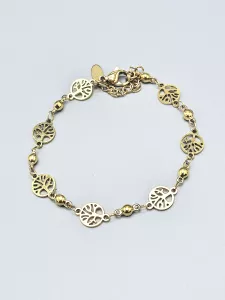 Ocelový náramek - Stromy života ve zlatém provedení