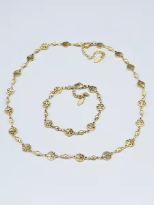 Ocelový náramek - Stromy života ve zlatém provedení