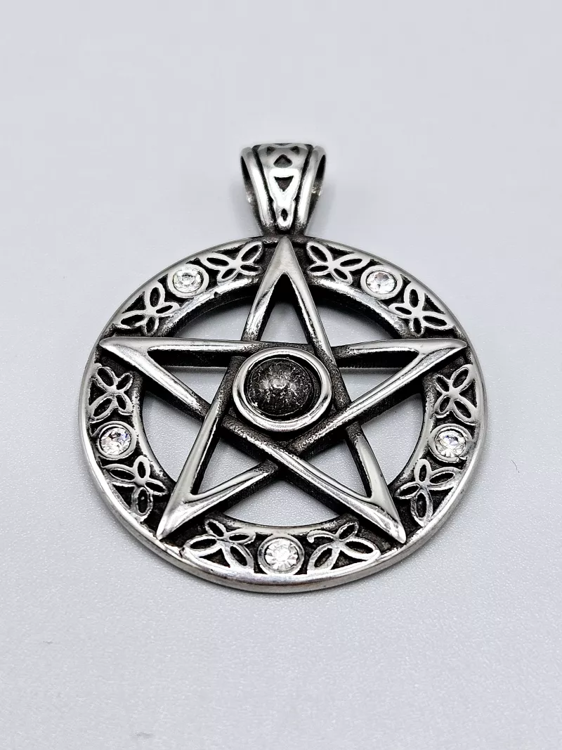 Ocelový přívěsek - Pentagram