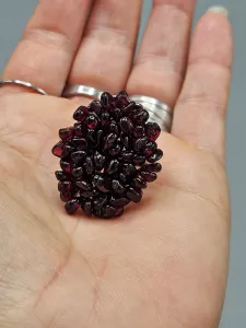 Originální prsten Granát oválný velký