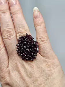 Originální prsten Granát oválný velký