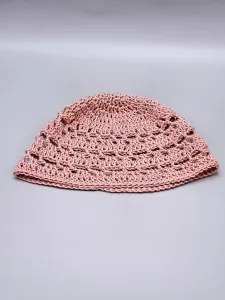 Ručně háčkovaná letní čepka starorůžová C1 (50 - 54 cm)