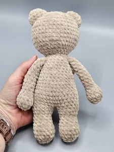 Ručně háčkovaný medvídek velký béžový 20 cm