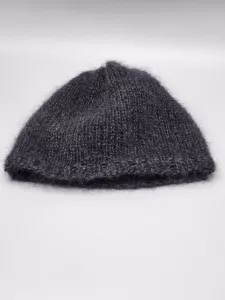 Ručně pletená čepice černá dámská velikost (52 - 54 cm)