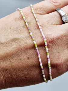 Miyuki Delica náramek na nohu shamballa - odstín jarní