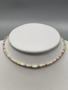 Miyuki Delica náramek na nohu shamballa - odstín jarní