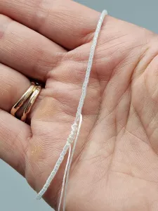 Miyuki Delica náramek na nohu shamballa - odstín pastelová modrá