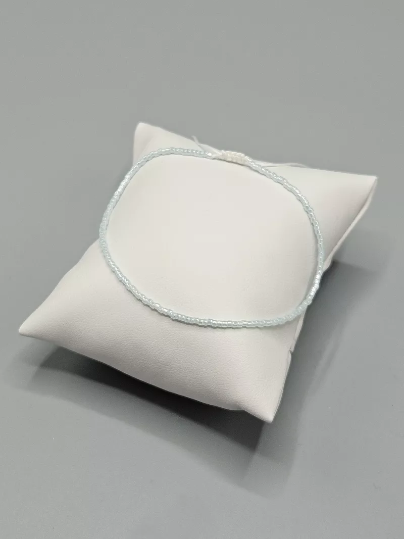 Miyuki Delica náramek na nohu shamballa - odstín pastelová modrá