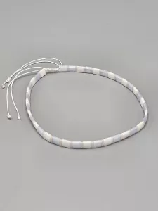 Miyuki Tila náramek na nohu shamballa - odstín smetanovo modrá Miyuki Tila náramek na nohu shamballa - odstín smetanovo modrá