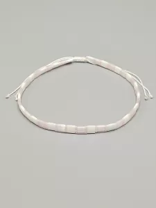 Miyuki Tila náramek na nohu shamballa - odstín smetanovo fialková | 20 - 34 cm, 25 - 39cm