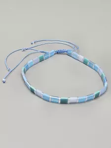 Miyuki Tila náramek na nohu shamballa - odstíny modré | 20 - 34 cm, 25 - 39cm