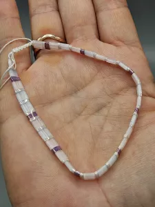 Miyuki Tila náramek na nohu shamballa - odstíny modré, fialové a smetanové Miyuki Tila náramek na nohu shamballa - odstíny modré, fialové a smetanové