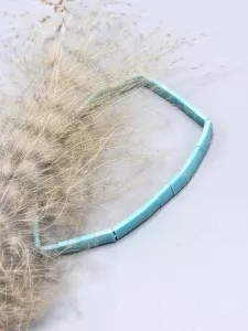 Miyuki Tila náramek - odstín tyrkysová matná s perleťovým efektem 15 - 19 cm | 15 cm, 16 cm, 17 cm, 18 cm, 19 cm