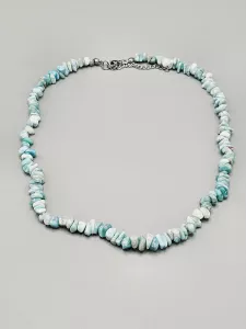 Náhrdelník Larimar AA sekaný 42,5 cm čisté kameny