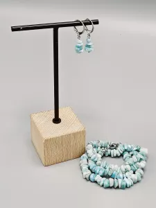 Náhrdelník Larimar AA sekaný 42,5 cm čisté kameny