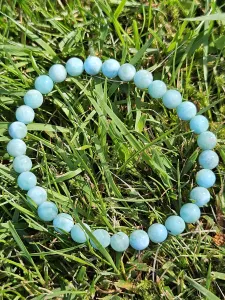 Náramek Larimar kuličky 6 mm Náramek Larimar kuličky 6 mm