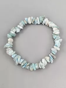 Náramek Larimar sekaný AA kvalita čisté kamínky 19,5 cm Náramek Larimar sekaný AA kvalita čisté kamínky 19,5 cm